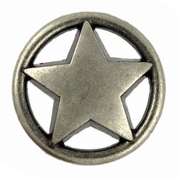 Texas Star/Western Star Silver 13/16 Concho button # SWC-4